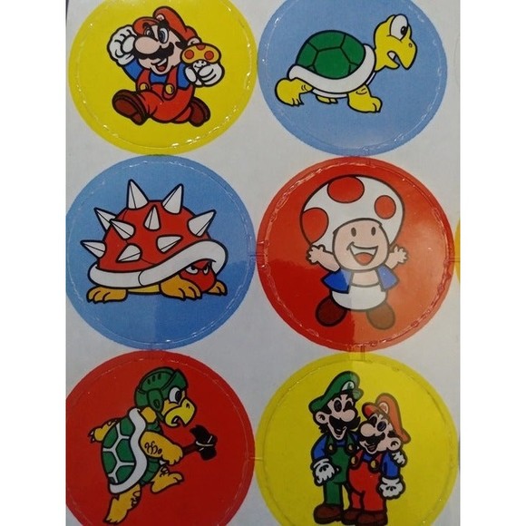 Nintendo of America Super Mario Stickers Vintage 1990's - Picture 4 of 6